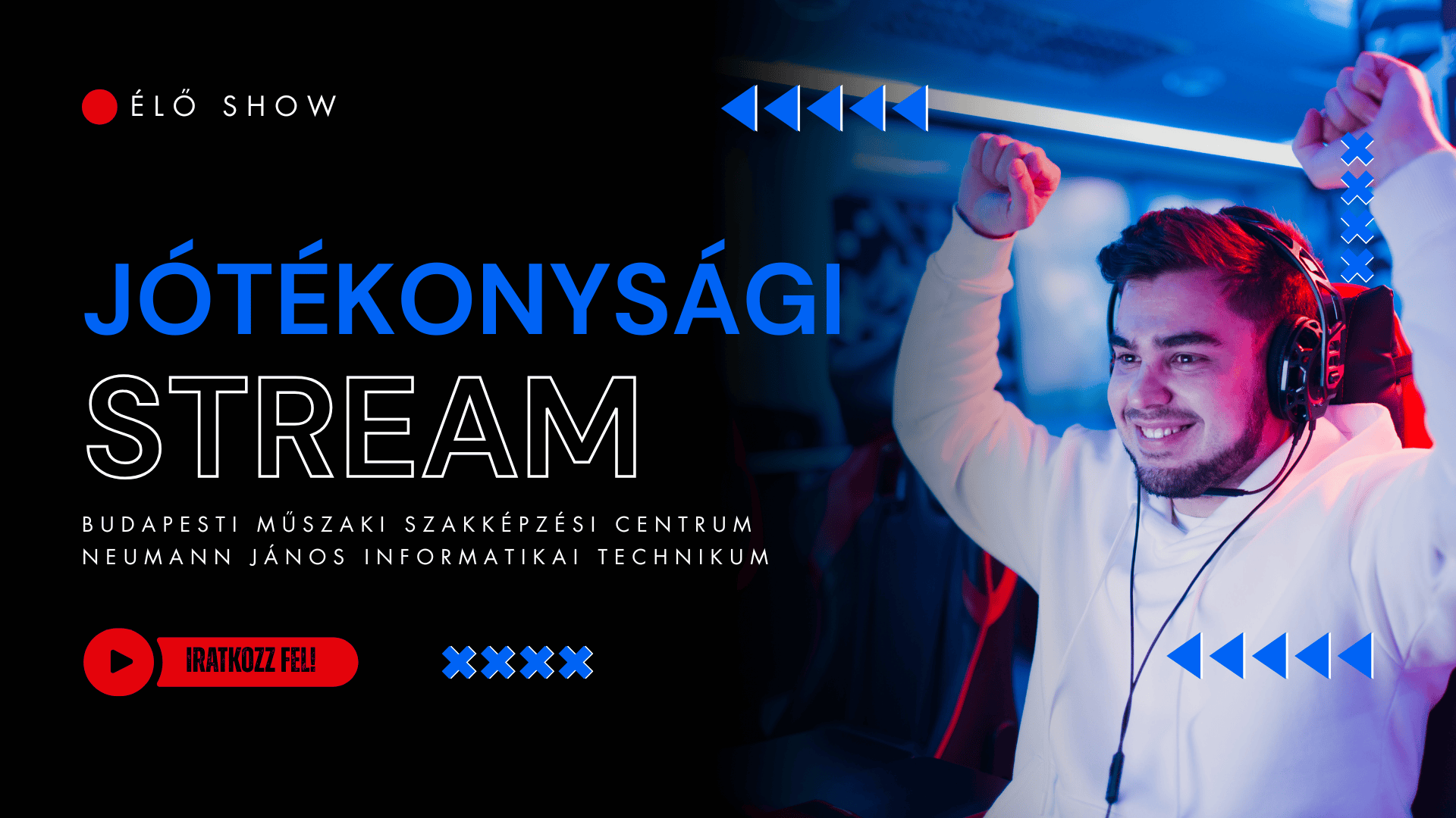 jótékonysági stream plakát