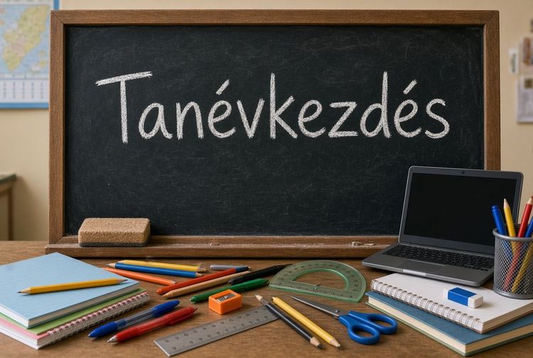 Tanévkezdés felirat